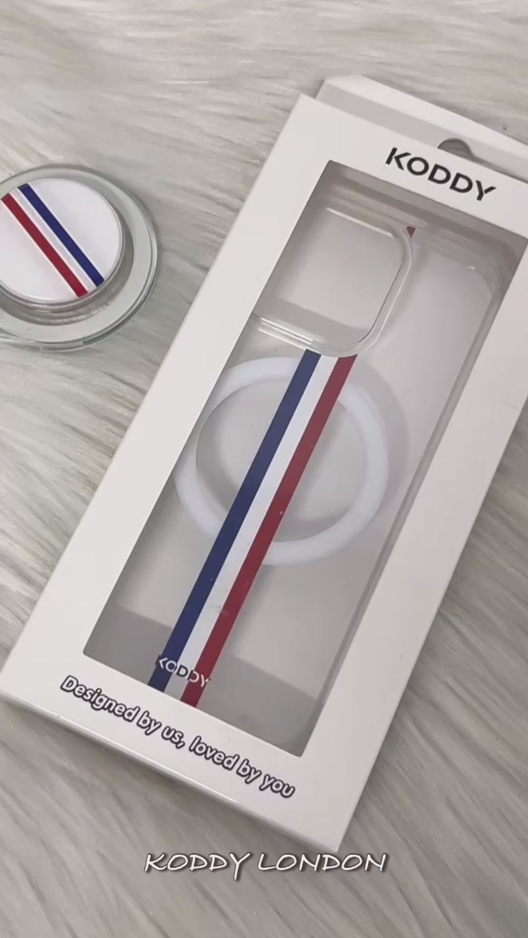 Motor Racing Stripe Phone Case and Phone Grip Bundle