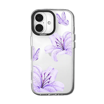Purple Lily Aesthetic Floral iPhone Case