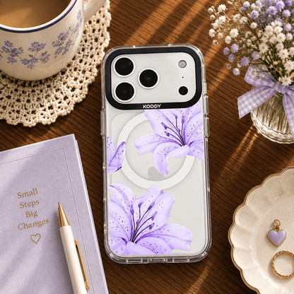 Purple Lily Aesthetic Floral iPhone Case-KODDY aesthetic iphone case UK