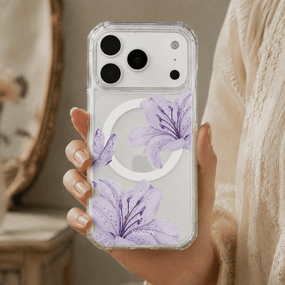 Purple Lily Aesthetic Floral Phone Case-KODDY aesthetic iphone case UK