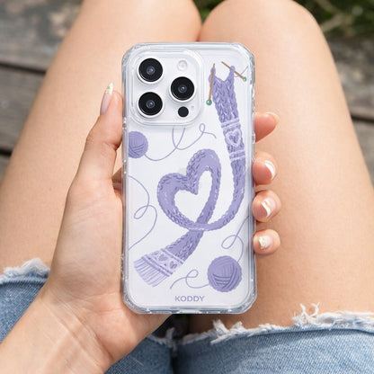 Purple Muffler Knitting Phone Case - KODDY aesthetic iphone case UK