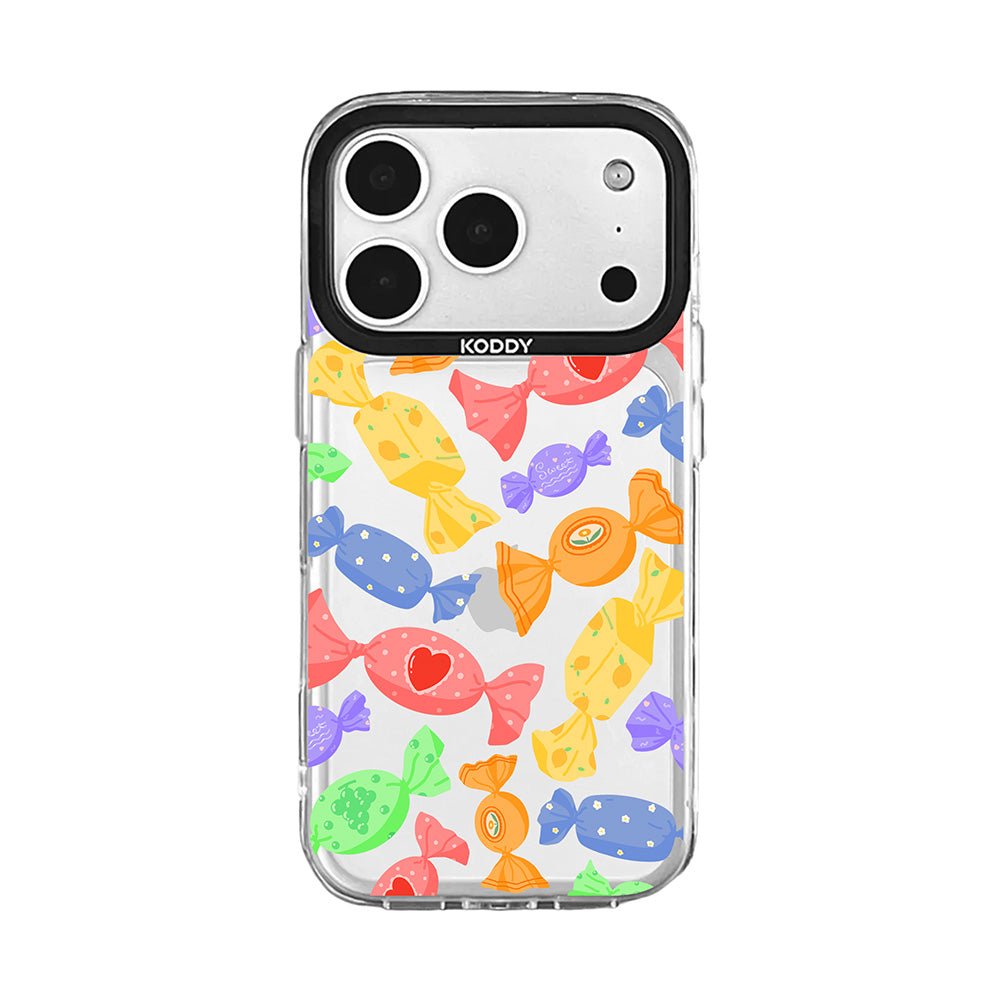 Pink Bubble Pattern Hearts iPhone Case - KODDY