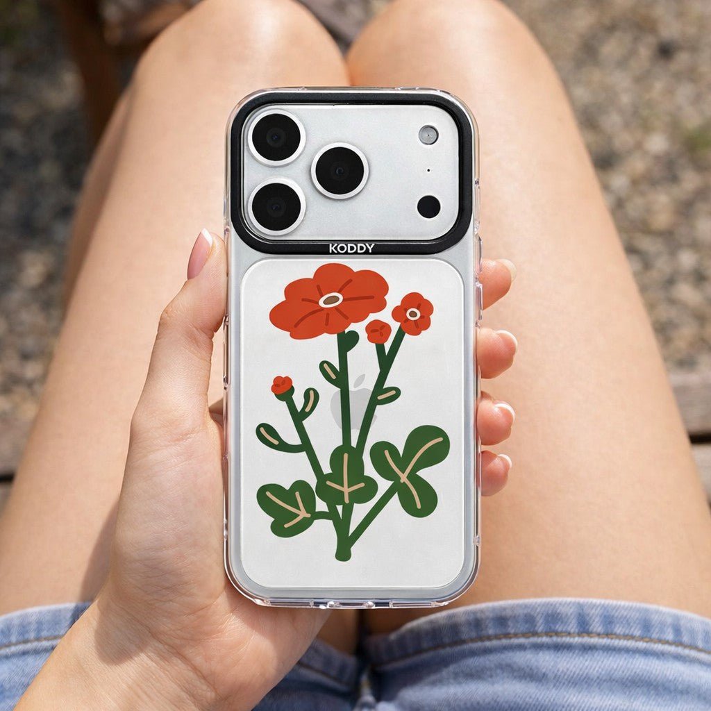 Red Poppy Flower Design iPhone Case - KODDY aesthetic iphone case UK