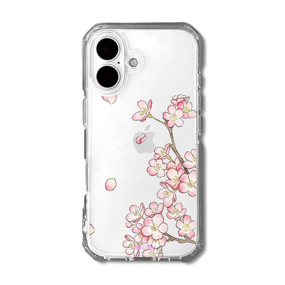 Romantic Pink Cherry Blossom Clear Phone Case-KODDY