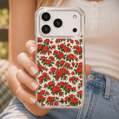Romantic Red Rose Garden Floral Phone Case-KODDY aesthetic iphone case UK