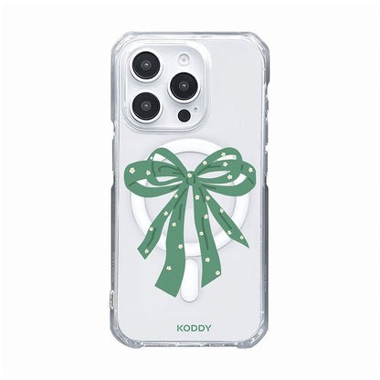 Sage Green Ribbon Bow with Dasies Phone Case - KODDY