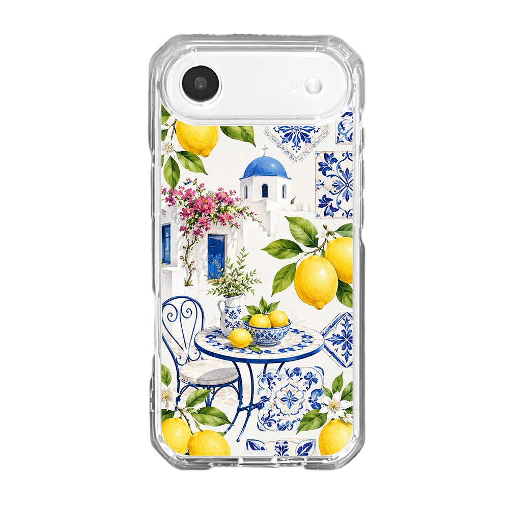 Santorini Lemon Blue Tile Phone Case-KODDY aesthetic iphone case UK