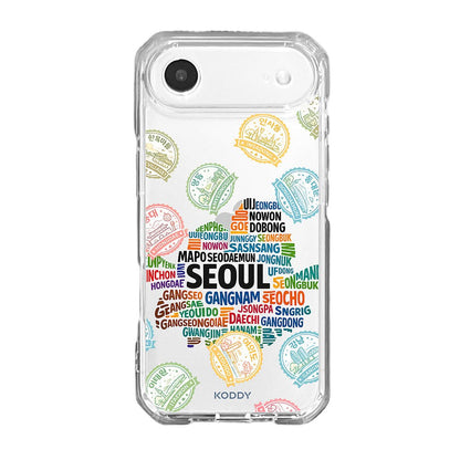 Seoul Korea Travel Stamp Typography Phone Case - KODDY