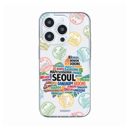 Seoul Korea Travel Stamp Typography Phone Case - KODDY