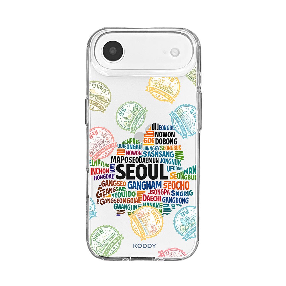 Seoul Korea Travel Stamp Typography Phone Case - KODDY