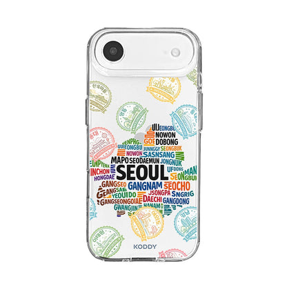 Seoul Korea Travel Stamp Typography Phone Case - KODDY