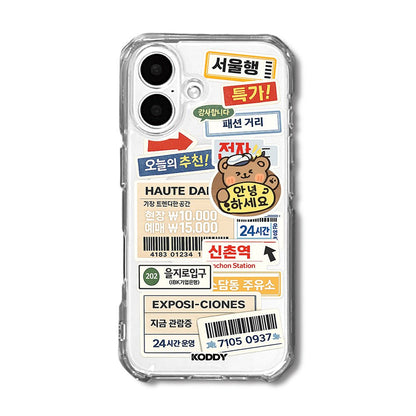 Seoul Korean Aesthetic Stickers Phone Case - KODDY