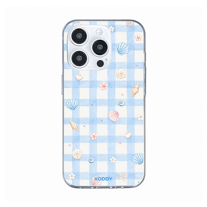 Sky Blue Gingham Beach Phone Case
