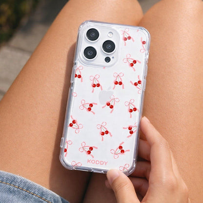 Small Cherry Ribbon Phone Case - KODDY aesthetic iphone case UK