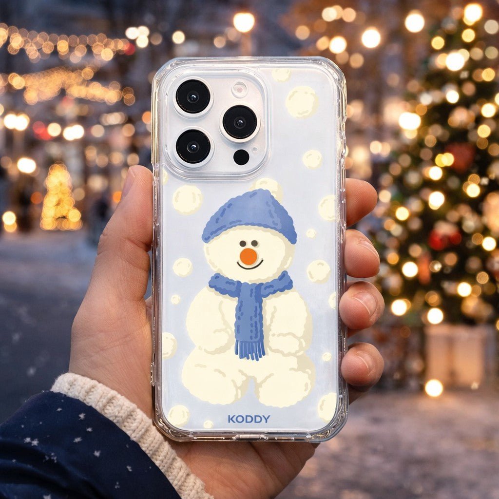 Snowman in Blue Phone Case - KODDY aesthetic iphone case UK