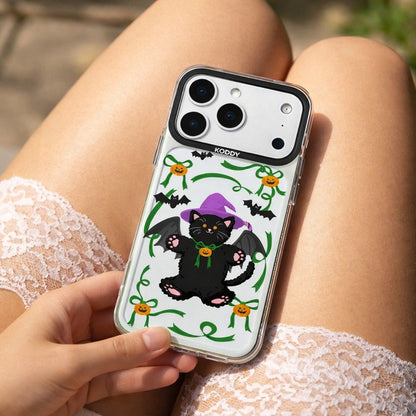 Spooky Halloween Cat and Pumpkin iPhone Case - KODDY aesthetic iphone case UK