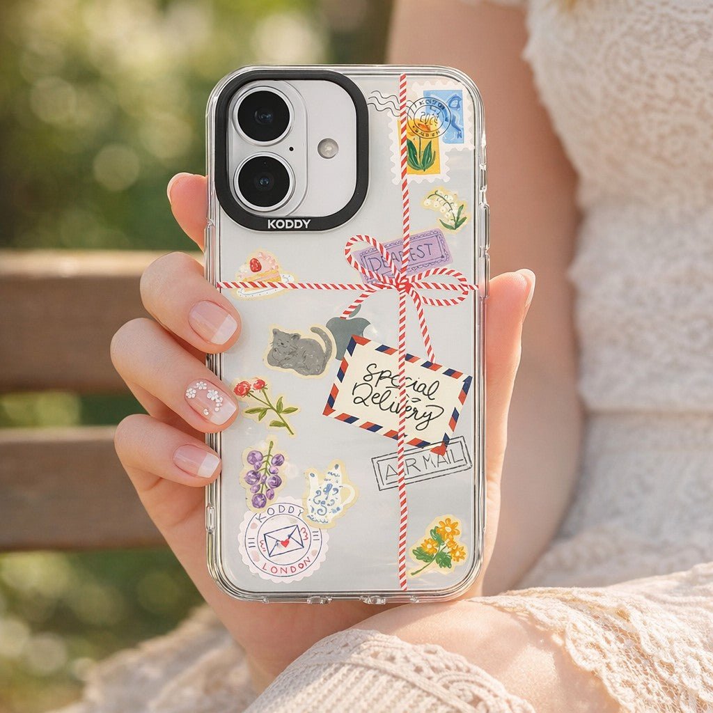 Stamp and Sticker Clear iPhone Case - KODDY aesthetic iphone case UK