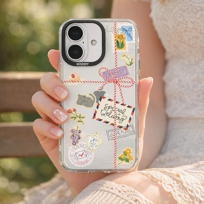 Stamp and Sticker Clear iPhone Case - KODDY aesthetic iphone case UK