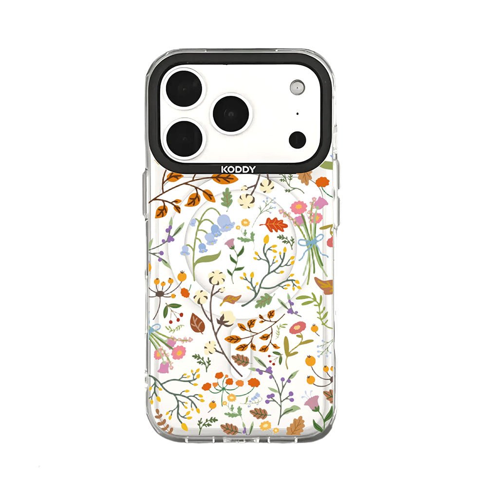 Stylish Autumn Flowers Protective iPhone Case - KODDY