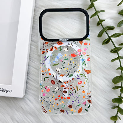 Stylish Autumn Flowers Protective iPhone Case - KODDY