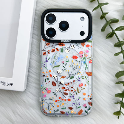 Stylish Autumn Flowers Protective iPhone Case - KODDY