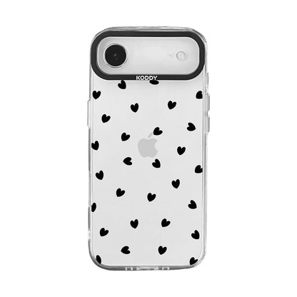 Stylish Black Hearts iPhone Case