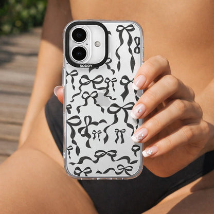 Stylish Black Ribbon Bows iPhone Case - KODDY aesthetic iphone case UK