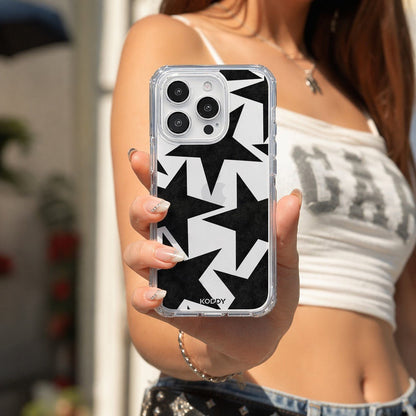 Stylish Black Superstars Phone Case - KODDY aesthetic iphone case UK
