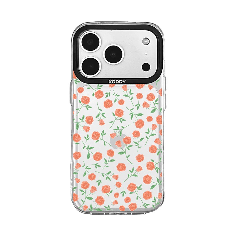 Stylish Coral Roses iPhone Case