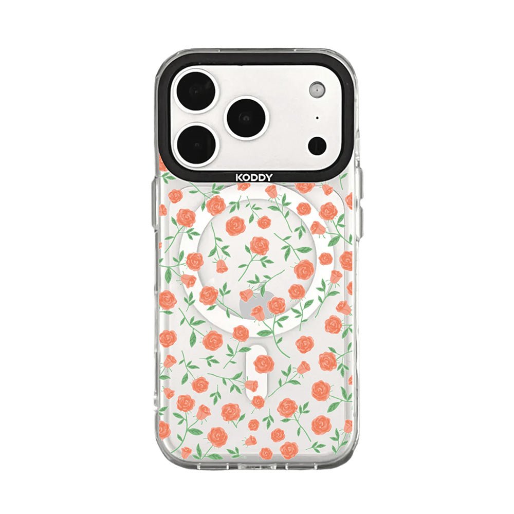 Stylish Coral Roses iPhone Case