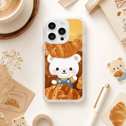 Teddy Bear Croissant Bakery Aesthetic Phone Case-KODDY aesthetic iphone case UK