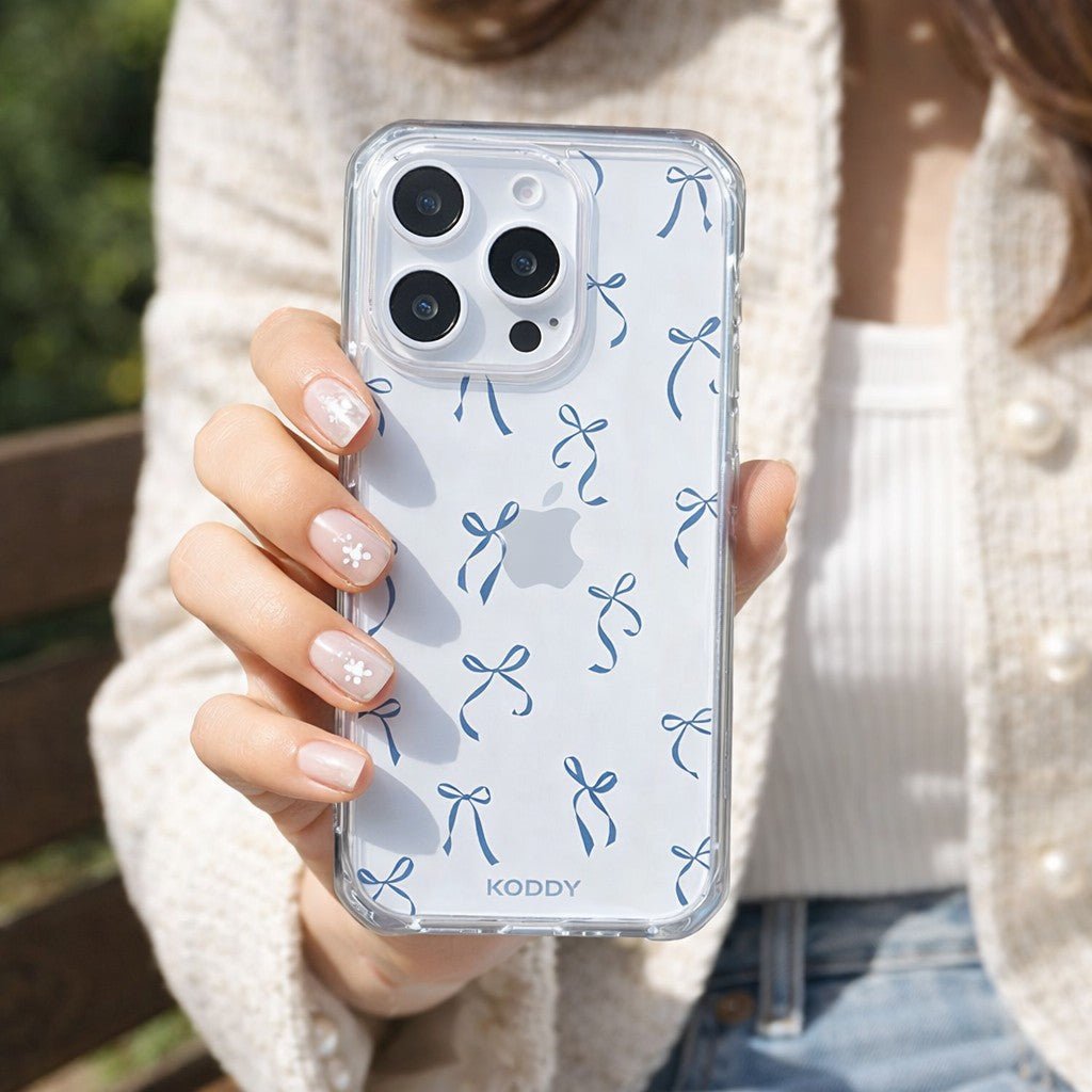 Tiny Navy Bows Phone Case - KODDY aesthetic iphone case UK