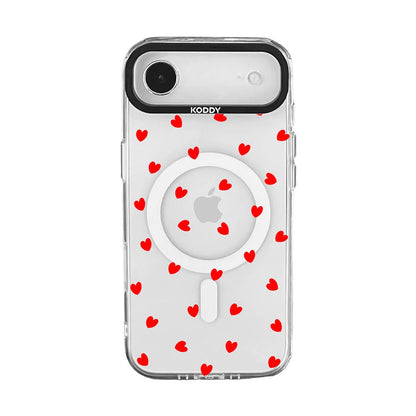 Tiny Red Hearts Clear iPhone Case