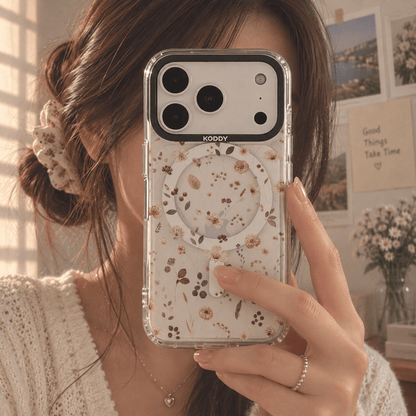 Vintage Pressed Wildflower Clear iPhone Case-KODDY aesthetic iphone case UK