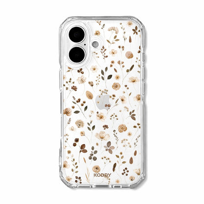 Vintage Pressed Wildflower Clear Phone Case