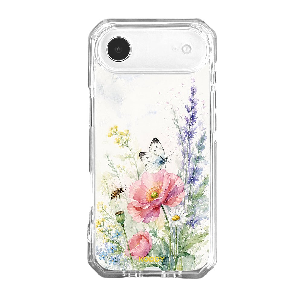 Watercolor Wildflower Garden Clear Phone Case
