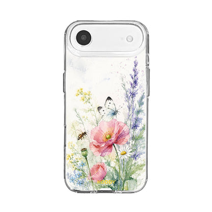 Watercolor Wildflower Garden Clear Phone Case