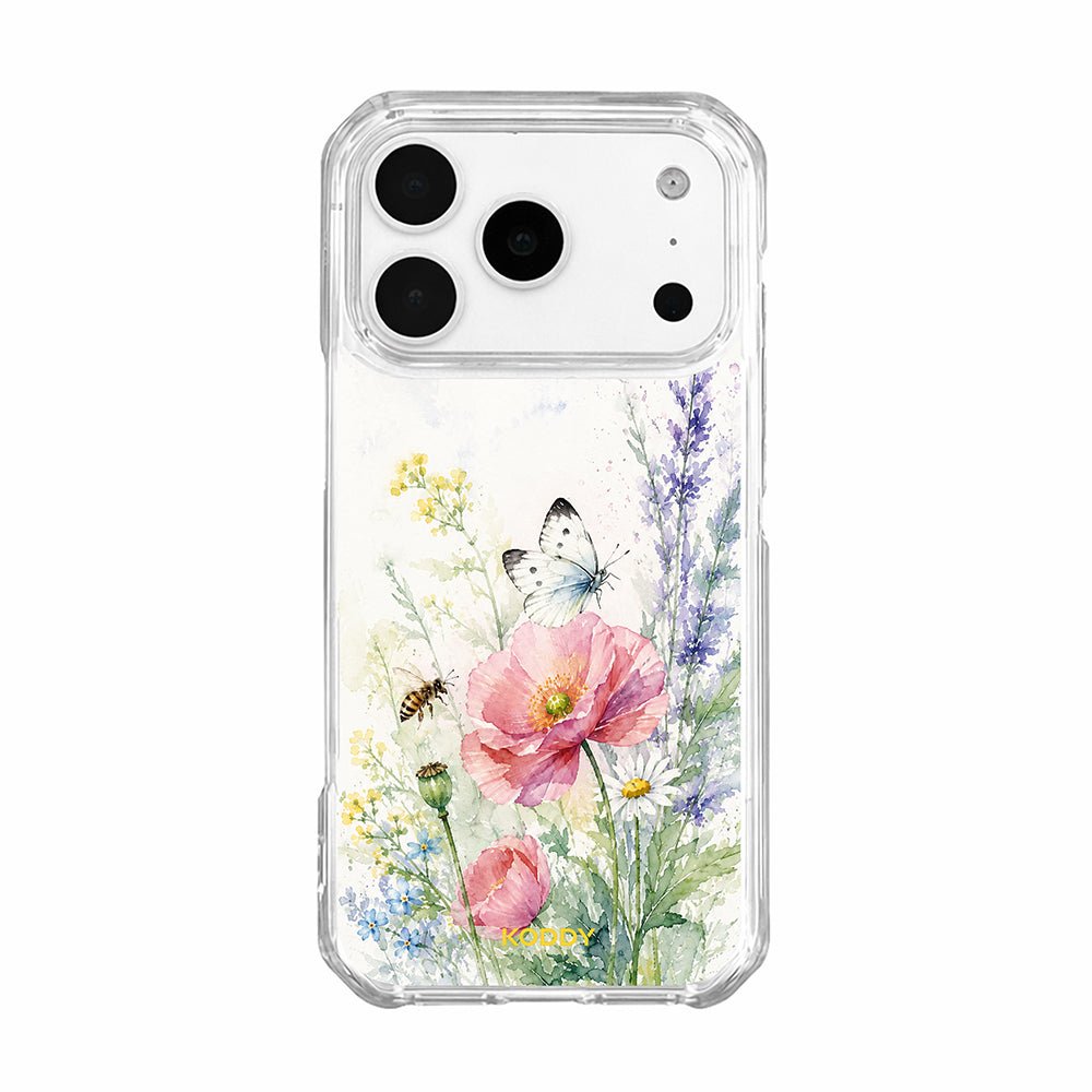Watercolor Wildflower Garden Clear Phone Case