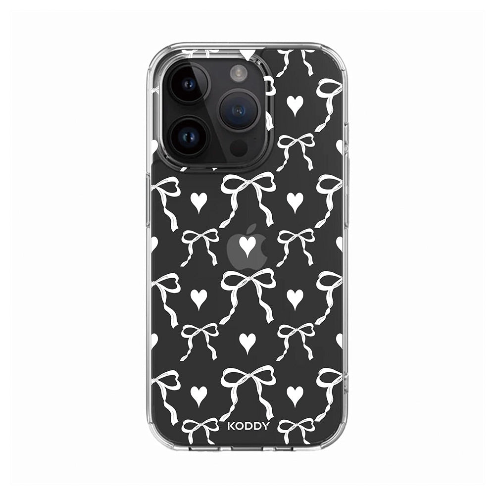 White Bows and Hearts Phone case-KODDY aesthetic iphone case UK