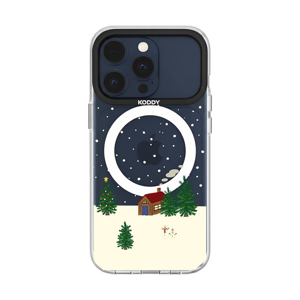 White Christmas Clear iPhone Case - KODDY
