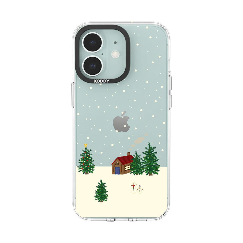 White Christmas Clear iPhone Case - KODDY
