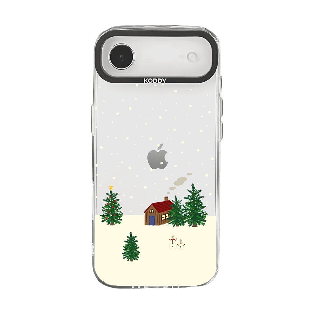 White Christmas Clear iPhone Case - KODDY