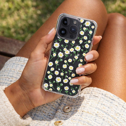 White Daisy Floral Clear Phone Case - KODDY aesthetic iphone case UK