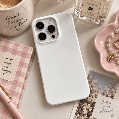 White Slim Hard Phone Case-KODDY aesthetic iphone case UK