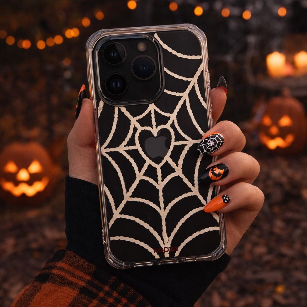 White Spider Web Phone Case - KODDY