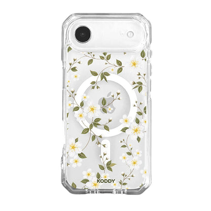 White Wildflower Botanical Clear Phone Case