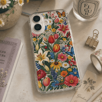 Wildflower and Butterfly Garden Phone Case-KODDY aesthetic iphone case UK
