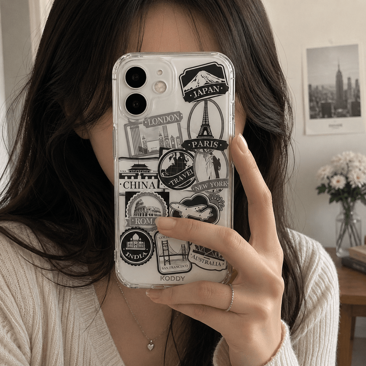 World Travel Stickers Phone Case-KODDY aesthetic iphone case UK