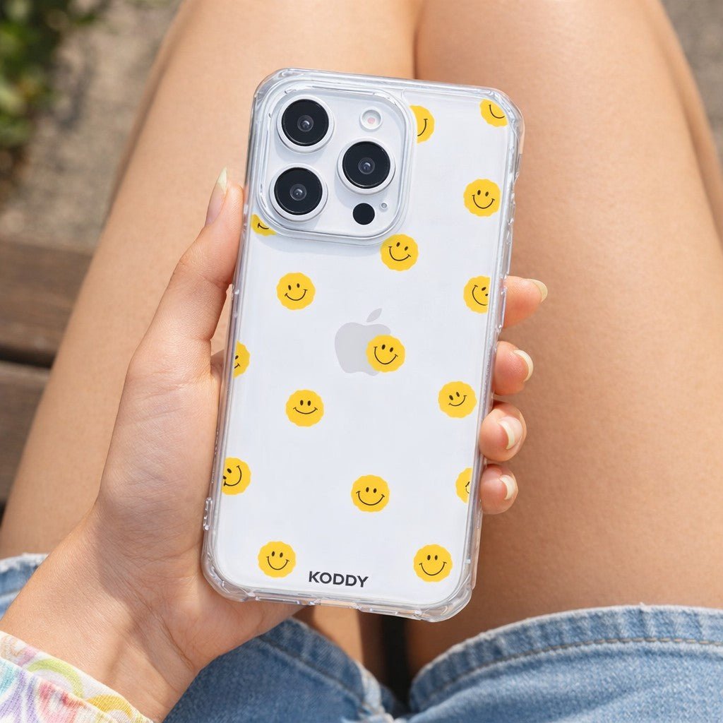 Yellow Smiles Phone Case - KODDY aesthetic iphone case UK